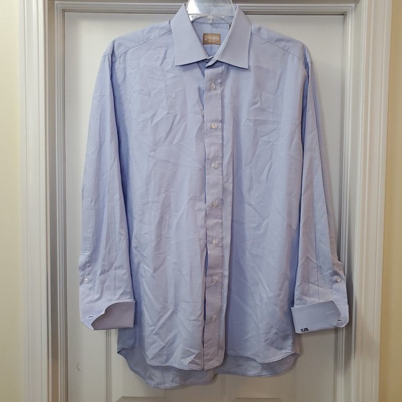 Gitman Bros Long Sleeve Button‎ Down Light Blue Size 16.5-33 - Picture 2 of 8